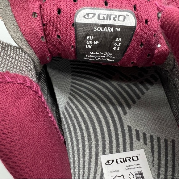 Giro Solara Road Shoe - Womens - Gunmetal-Berry Gunmetal - - Picture 4 of 13